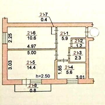 продам 2 кімн Варварівка 2\2 вапняк, 43 м,своє газове опалення,балкон