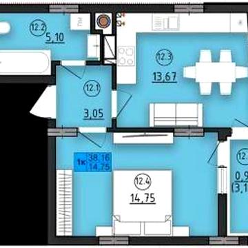 1 кім. квартира новобуд Дж. Вашингтона