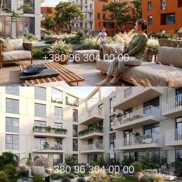 Квартира 54 м2 з патіо 30 м2 в ЖК Soul Park (дизайн-проект)