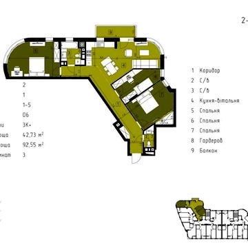 Продаж 3-кімнатної квартири ВІД ЗАБУДОВНИКА ЖК "Парус Riverside"