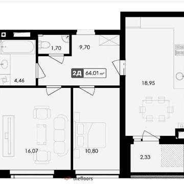 Продаж 2к квартири PREMIER BAY, 3секція, 2 поверх ЖК Premier Bay