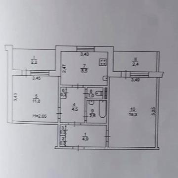 2 х кімн. Квартира ! 57м2