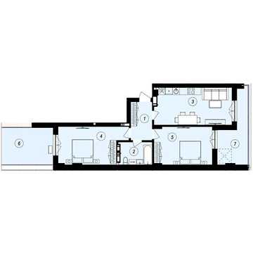 Продаж 2к Квартира Тлехаса вулиця ЖК GARDEN CITY