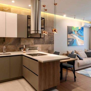 Дизайнерська однокімнатна квартира в центрі Києва