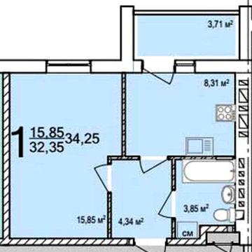 СРОЧНО! Продам РЕАЛЬНУЮ 1 комн. квартиру 35м2 в ЖК ПТИЧКА MV ЖК ПТИЧКА