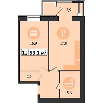 Продаж 1к Квартира Сімейна вулиця ЖК Днепровская Брама 2