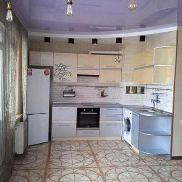 Большая 1-комнатная квартира 43 м² с ремонтом, мебелью и техникой