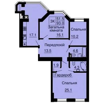 ‼️‼️ Продам 3к квартиру 94м2 Софія Резиденс вул. Молодіжна 4 ЖК "Софія Резіденс" від Мартинова.