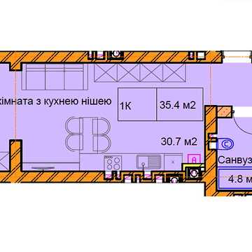 Продаж 1к Квартира Поповича вулиця
