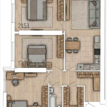 Продам квартиру Краснова Кадор 65 Жемчужина 3 спальни Kadorr City ЖК 65 Жемчужина