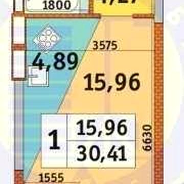 Однокімнатна  студія у ЖК "Медовий" м. Київ, вул. Кадецький Гай,буд 10 ЖК "Медовий"