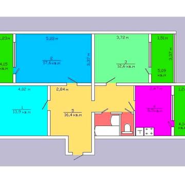продам 3 комн. квартиру возле метро Харьковская 10 мин. пешком, хозяин