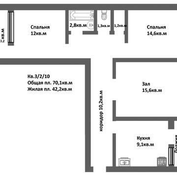Продам  3 к.кв. квартиру