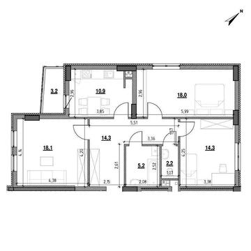 Продаж трикімнатної квартири вул.Мазепи, м.Львів. ЄОселя ЖК Topolis