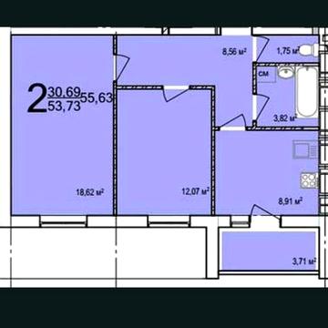 Жк птичка сдам квартиру 58м2 в строительном состоянии