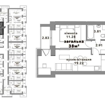 Простора 1к квартира серед лісу! Від ЗАБУДОВНИКА! Є РОЗТЕРМІНУВАННЯ!