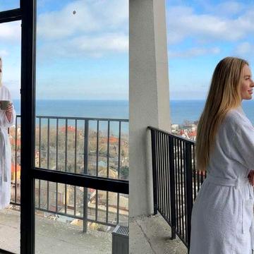 Квартира у зданому ЖК з лоджією та прямим видом моря. Пляж 3 хв. пішки