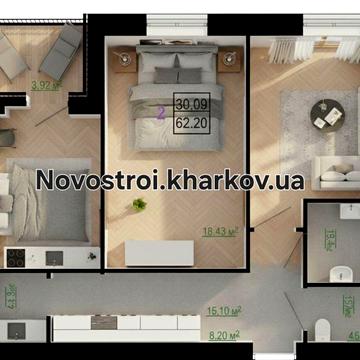 Продам 2-комнатную ЖК Сказка-Лучшая планировка и цена за 63м2 ВАРИАНТЫ