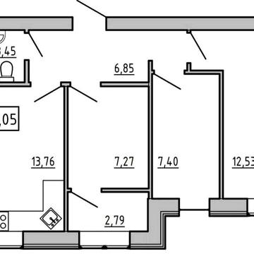 3-комнатная с ремонтом в кирпичном ЖК «Кекс» возле 7 км ЖК Кекс