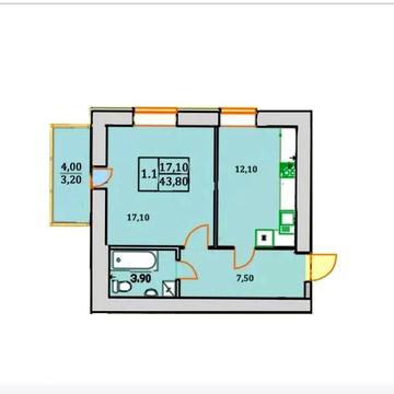 Продаж великої Євро Двушки в Бучі, з газом, балконом, ЖД 500м, школа