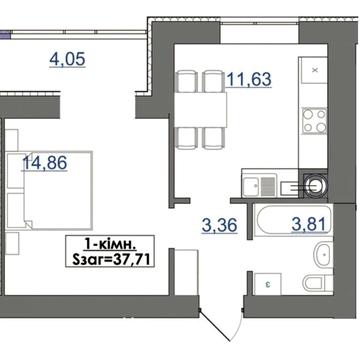 Гарна однокімнатна квартира з виглядом на вовчинецькі гори