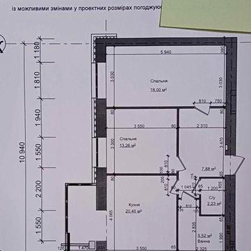 квартира жк "Дніпровська брама" 68.7м.кв. 700₴/м.кв..ВЛАСНИК ЖК Дніпровська брама