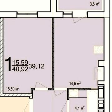 В продаже 1 ком квартира  40.92м² ЖК Пиичка ул.Барабашова 14.L ЖК Птичка