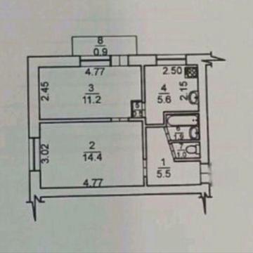 Продаю 2 х Комнатную квартиру на пр Мира / Пл Победы на 3/5‼️