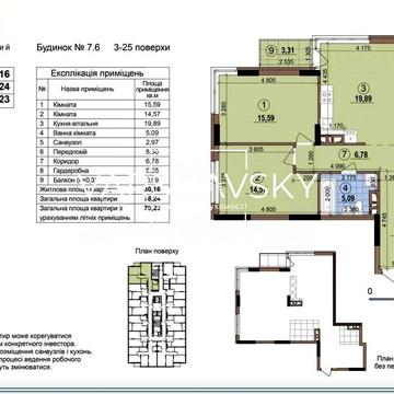 Продаж 2х кімнатної квартири на ЖК Варшавський3 79.23м2 ЖК Варшавський 3