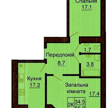 2к квартира 72  м2  з двома власними терасами жк  Софія Сіті ЖК Софія Сіті