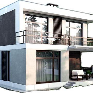 Лески дом под отделку  современный проект -160 тыс