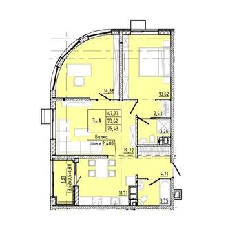 ЖК MODERN, 6-я ст. Б.Фонтана 3-я квартира, отличный вариант! ЖК Модерн
