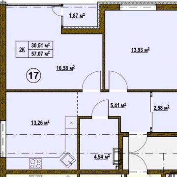 2к квартира з газовим опаленням  Закрита територія  Біля озера ЖК «Озерний Клуб»