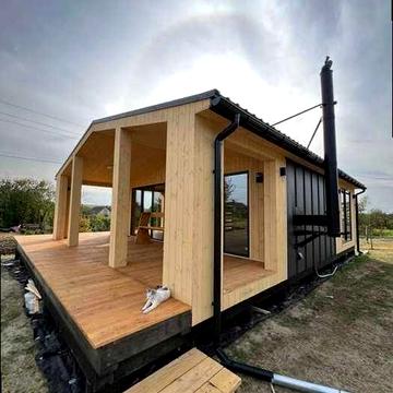 Сучасний будинок 52м² з терасою! Будівництво під ключ