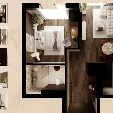 Квартира 55,36 м² у новобудові Ужгорода, -10% для УБД. ЖК Еталон Голд ЖК Etalon Gold