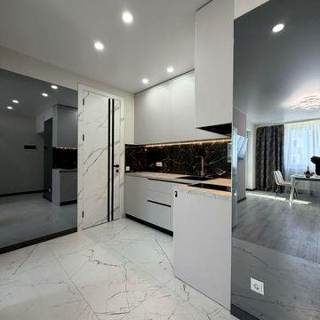 Спальня и просторная кухня-студия в ЖК «Гидропарк» ЖК Гидропарк Гідропарк