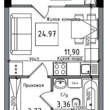 Квартира-студія в ЖК Артвіль— здача 2027 ЖК ARTVILLE