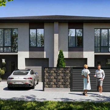 Кутовий Будинок цегляний квадрохаус 135м²,2 сот,газ,гараж,балкон