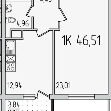 Продаж 1к Квартира Академіка Сахарова вулиця ЖК Пятьдесят девятая жемчужина