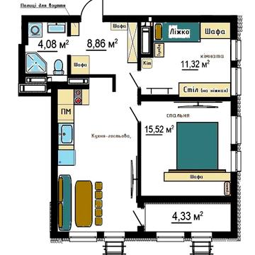 Квартира, 65 кв.м., Madison Gardens ЖК Madison Gardens