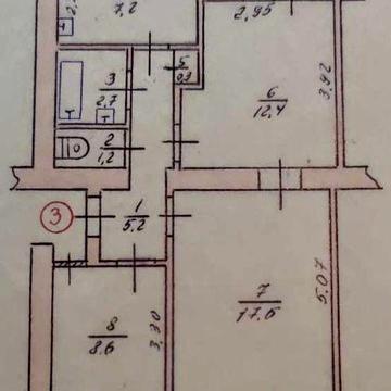 Продаж трикімнатної квартири з АО