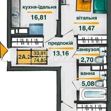 Продаж 2-кімнатної квартири "Сирецькі Сади", Подільський, ЖК Сирецькі Сади