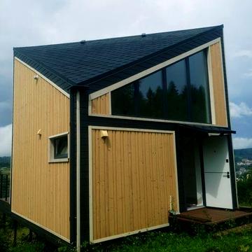 Котедж. Каркасний Будинок в Карпатах  за проектом Куб.