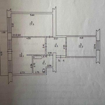 Продается 3х комнатная квартира