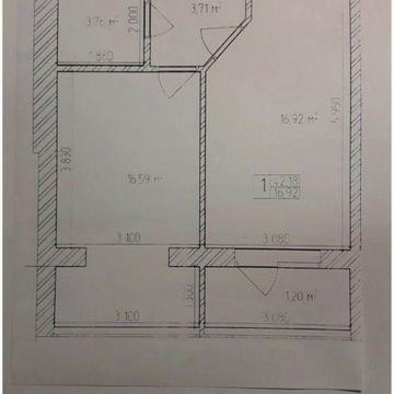 Продам1 кімнатну квартиру в ЖК Мрія 7/10, 42 м2 ЖК Мрія