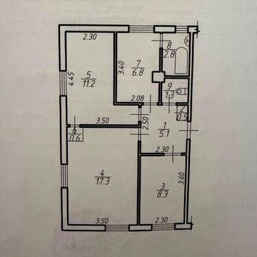 Продається 3-х кімнатна квартира м. Бурштин