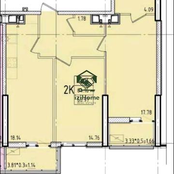 ЖК Эллада Аркадия без ремонта двушка 67м2 вид на Элегию/двор ЖК Эллада Гефест Аркадия