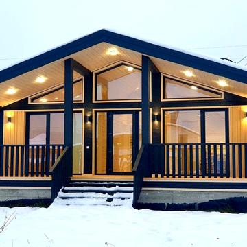 Котедж. Каркасний Будинок в Карпатах за проектом SCANDI 100 . Ворохта