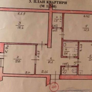 Центр,Лєрмонтова,3х к.,72 м кв