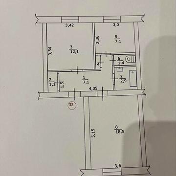 Продаж 2-кімнатної квартири в центрі міста!50,6м2.Під бізнес